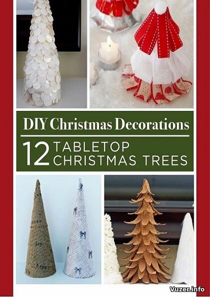 DIY Christmas Decorations 12 Tabletop Christmas Trees
