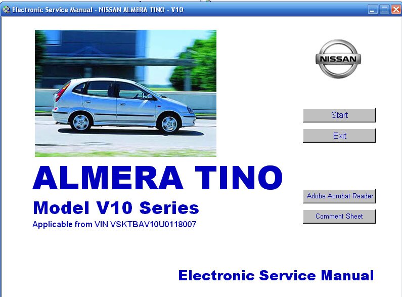 Nissan Tino. Model V10 Series